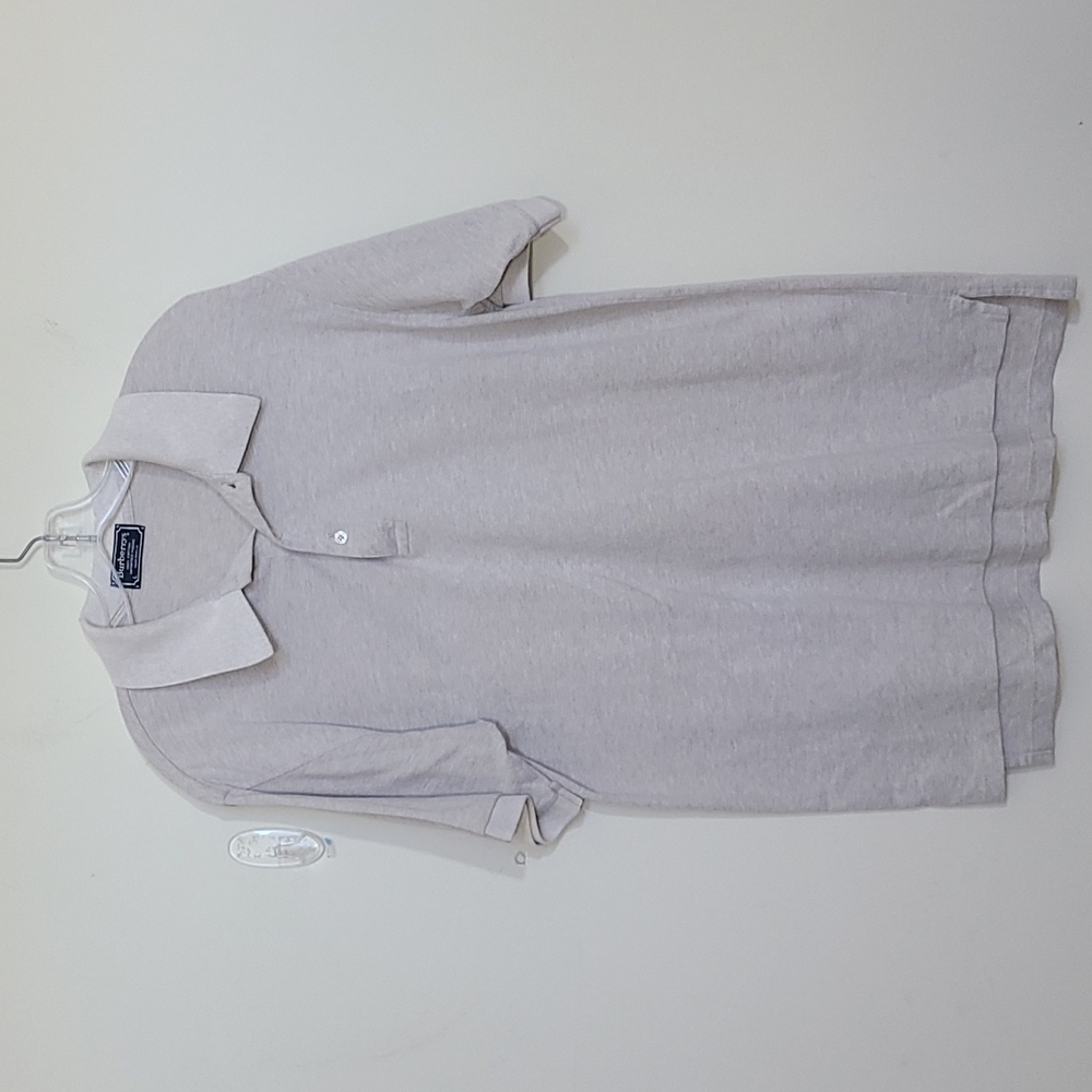 Vintage Burberry's Men's Polo  Shirt Oatmeal Color Size L